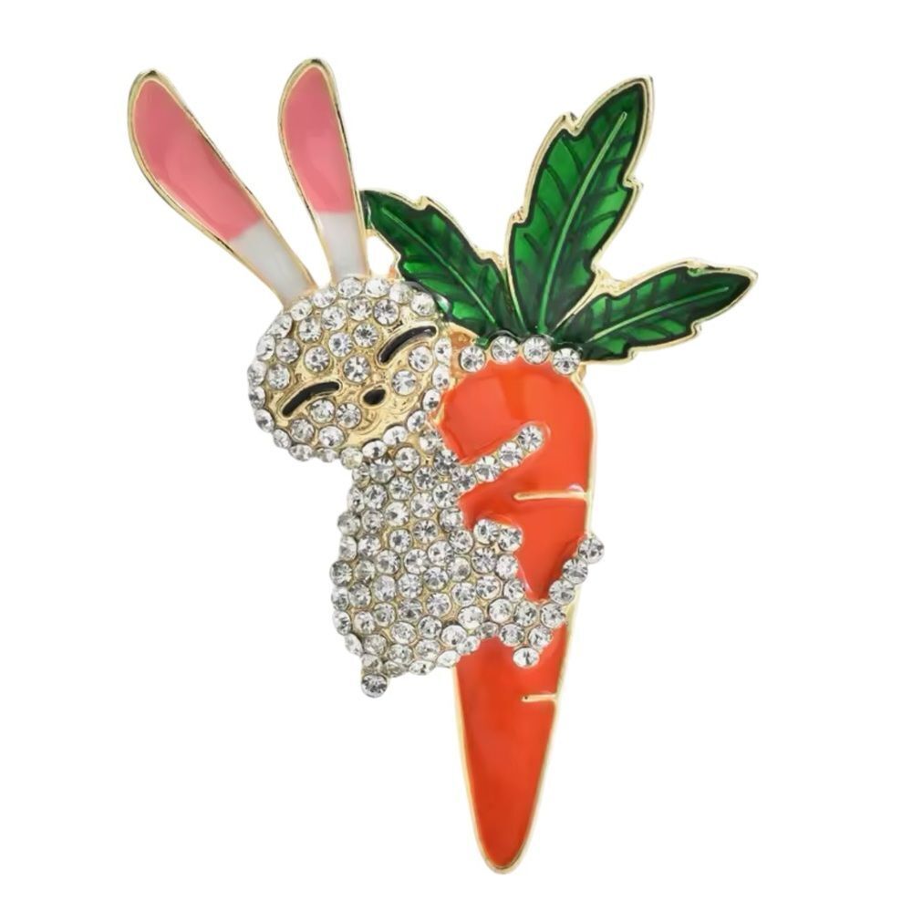 CARROT AND BUNNY BROOCH